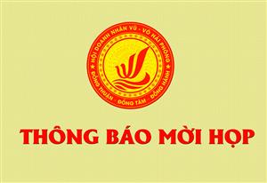 THÔNG BÁO  V/v: Tổ chức Cuộc họp sơ kết 6 tháng đầu năm 2025